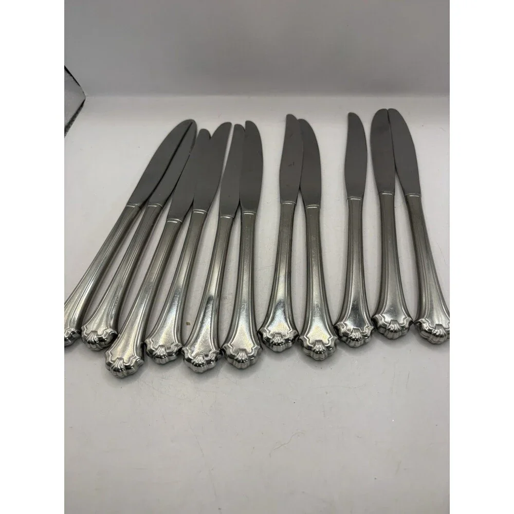Set/11 Oneida USA Flatware MIDTOWNE Stainless DINNER KNIVES Utensil Knife Lot